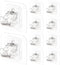 10PCS Curtain Rods No Drilling,Bracket No Drill Curtain Rod Brackets Self Adhesive Curtain Rod Holders Nail Free Adjustable Curtain Rod Hooks Curt...