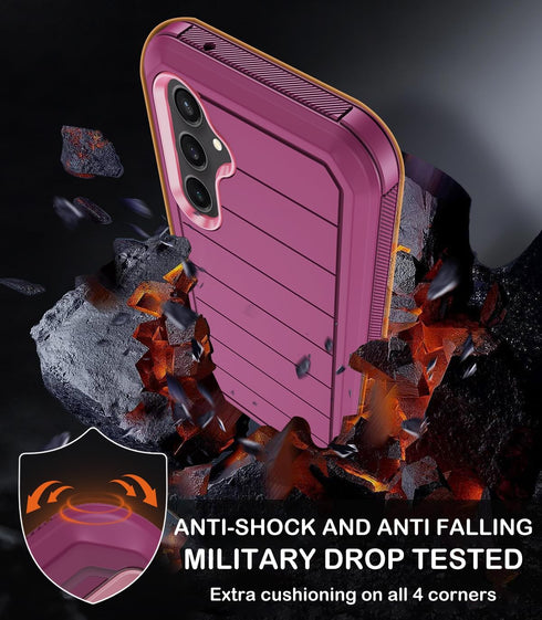 for Samsung Galaxy S23 FE Case with Belt Clip Holster & Kickstand,Built-in Screen Protector,Heavy Duty Shockproof Drop Protection Military Grade F...