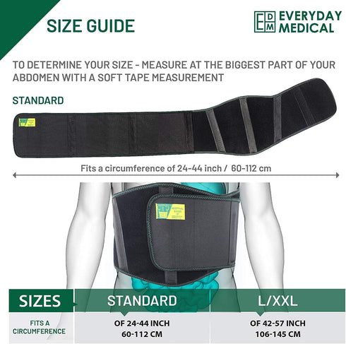 Ergonomic Umbilical Hernia Belt – Abdominal Binder for Hernia Support – Umbilical Navel Hernia Strap with Compression Pad – Ventral Hernia Support...