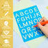 8 Pieces Preschool Letters and Numbers Alphabet Stencils Colorful Double Sided Tracing Board PET Paint Boards for Painting with Craft Markers Mark...