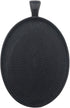 10pcs 30x40mm Black Oval Blank Bezel Pendant Trays Base Cabochon Settings Trays Pendant Blanks (M117)...