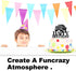 Pickup Truck Cake Topper Happy Birthday Theme Black Glitter Decor Picks for Kids Adult Birthday Party Decorations Supplies...