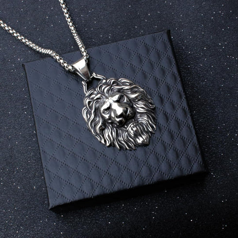 JWM Men's Punk Pendant Necklace Jewelry for Men Women with 23.6'' Stainless Steel Square Pearl Chain...