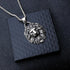 JWM Men's Punk Pendant Necklace Jewelry for Men Women with 23.6'' Stainless Steel Square Pearl Chain...