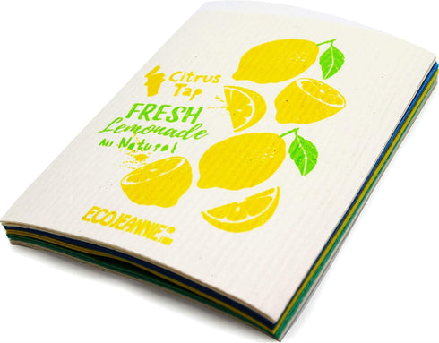 (10 Pack) Eco-Friendly Reusable German Cleaning Cloth 100% Biodegradable Cellulose Sponge Cloths, Kitchen Cloths, GMO-Free, Reusable - Made in Ger...