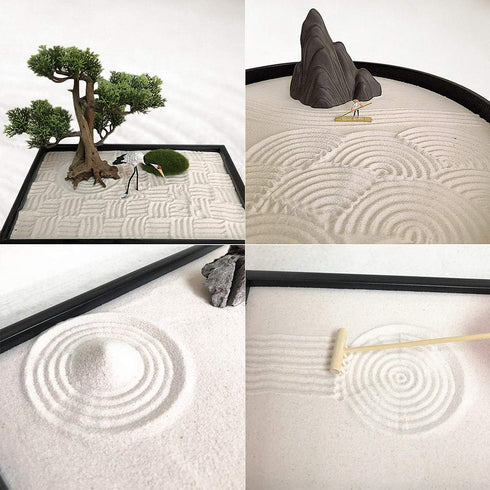 SUPVOX 3 Pcs Mini zen sand rakes bamboo rake tool decoration garden sand rake feng shui decoration for home office table...