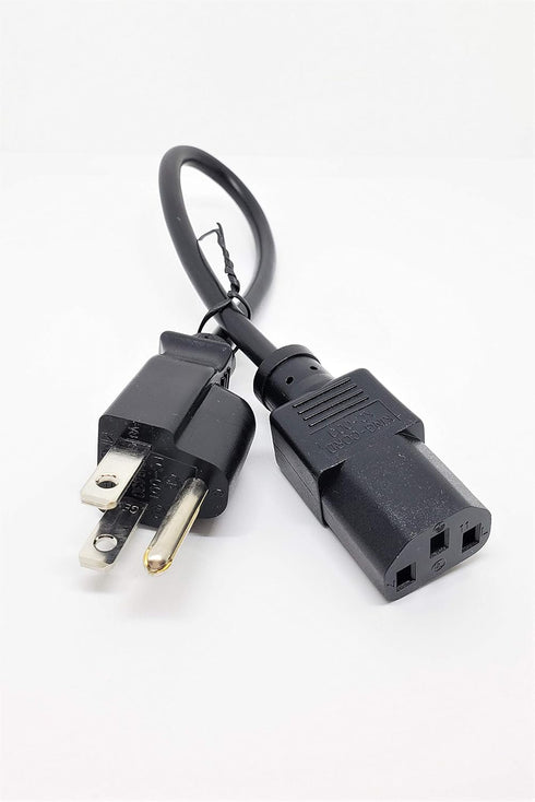 1 Foot 4 Pack Universal Short Power Cable Cord 18 AWG - 12 Inches IEC320 C13 to NEMA 5-15P, 4-Pack...