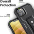 FITO Case for iPhone 12 & iPhone 12 Pro, Dual Layer Shockproof Heavy Duty Case with Screen Protector, Built-in Kickstand (Black, 6.1 inch)...