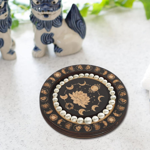 Angoily Bangle Beads Tray Bamboo Beading Boards Tray Vintage Bracelet Bead Display Trays Bracelets Wood Bangle Dish Beading Jewelry Plate for Diy ...
