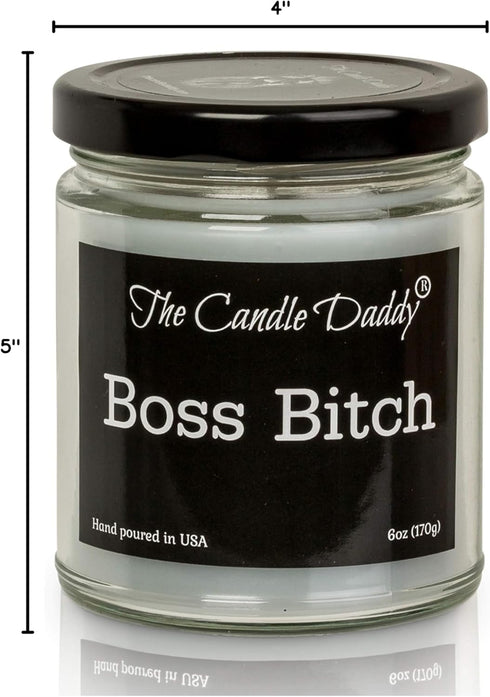 Boss Bitch - Apple Maple Bourbon Scent - Maximum Scented 6 Ounce Jar - 40 Hour Burn Time...