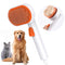 Self Cleaning Brush, Dog Hair Grooming Brush with Stainless Rubber...
