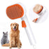 Self Cleaning Brush, Dog Hair Grooming Brush with Stainless Rubber...