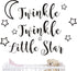 Twinkle Twinkle Little Star Wall Decal Art Vinyl Sticker for Kids Baby Boy Girl's Room Decoration Nursery Bedroom Home Decor YMX29 (Black, 57x42cm...
