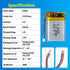 502030 3.7V Lipo Battery 250mAh 502030 Rechargeable Lithium Polymer Battery Pack with JST PH2.0mm Connector for Electronic Device...
