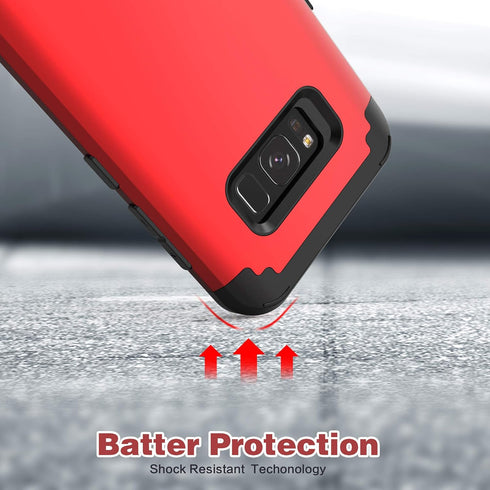 IDweel for Galaxy S8 Case, for Galaxy S8 Case Rose Gold for Women Girls, 3 in 1 Shockproof Slim Hybrid Heavy Duty Protection Hard PC Cover Soft Si...
