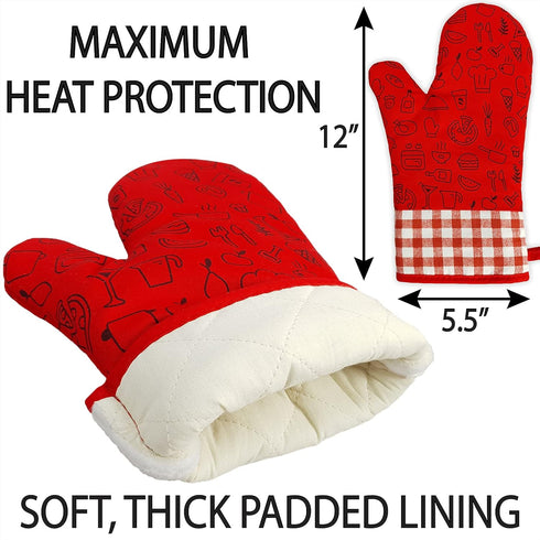 Kitchen Oven Mitts (Ruby)...