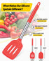 Pack of 2 Silicone Solid Turner, Non Stick Slotted Kitchen Spatulas, High Heat Resistant BPA Free Cooking Utensils, Ideal Cookware for Fish, Eggs,...