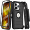 for iPhone 13 Pro Max Case with Belt Clip Holster & Kickstand,Built-in Screen Protector,Heavy Duty Shockproof Drop Protection Military Grade Full ...