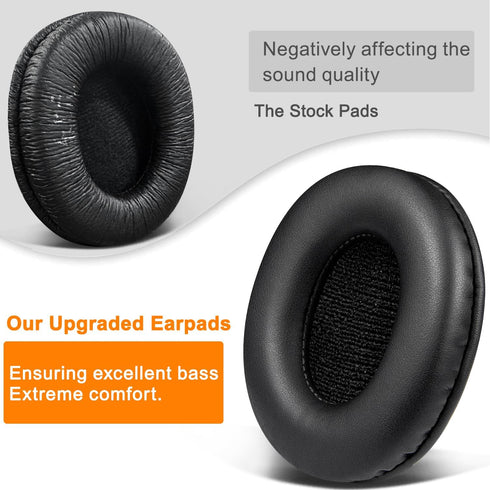 SOULWIT Replacement Earpads for Sony MDR-7506 MDR-V6 MDR-V7 MDR-CD900ST Monitor Headphones, Ear Pads Cushions with Softer Protein Leather, High-De...
