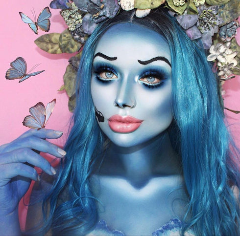 CCbeauty Professional Face Body Paint Oil 12 Colors Halloween Art Party Fancy Makeup Palette Set with 10 Blue Brushes,Deep...