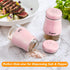 Pink Salt and Pepper Shakers Set, Bivvclaz 5 oz Stainless Steel Salt and Pepper Dispenser with Glass Bottom, Cute Salt and Pepper Shakers for Pink...