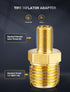 Brass Air Inflator Adapter w/Valve Stem Inside, 1/4" NPT (M) to Standard Schrader Valve (M), Tire Inflator Connector for Auto Portable Air Compres...