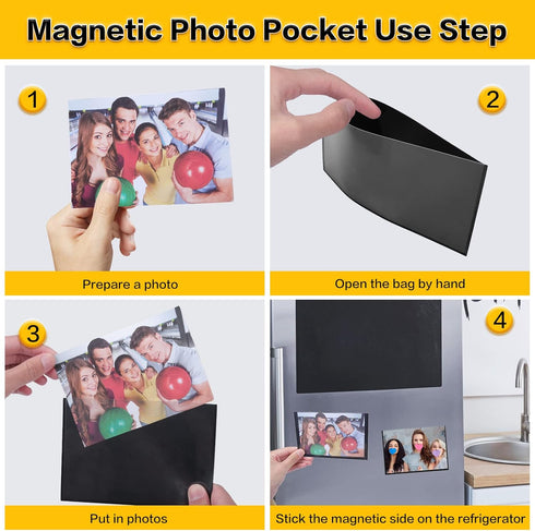 YixangDD Magnetic Picture Frames 10 Packs-Fridge Magnetic Photo Frames-Holds 4 x 6 Inches Photos,White...