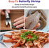 2PC Shrimp Deveiner Tool Stainless Steel Shrimp Deveining Tool Efficient Shrimp Peeler and Deveiner Tool Portable Shrimp Cleaner Shrimp Knife for ...