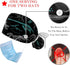 2 Pack Scrub Caps for Women, Ponytail Holder Nurse Hats for Long Hair, Dinosaurs skeleton...