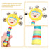 SUPVOX 2pcs Wood Jingle Rattle Bell Handheld Hand Jingle Bell Children Rattle Toys Baby Grip Training Toy Cartoon Shaking Rattle for Baby Nursing ...