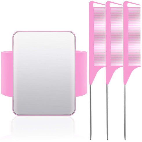 WILLBOND Magnetic Wrist Sewing Pincushion Wrist Magnetic Pin Holder Wristband Pin Cushion Holder with 3 Pcs Stainless Steel Pintail Comb Rat Tail ...