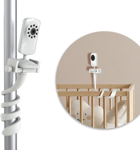 Baby Monitor Mount, Versatile Flexible Baby Monitor Stand Easy to Install, Baby Camera Mount Compatible with Card Cameras and Baby cameras with a ...