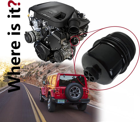 68507598AA Eco-diesel Engine Oil Filter Replacement for 2020 2021 Jeep Wrangler JL / 2021 Jeep Gladiator / 2020 2021 Ram 1500 3.0L Diesel 68498720...