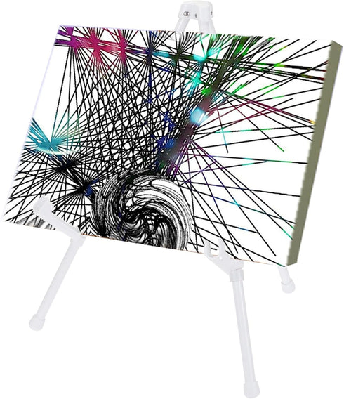 PATIKIL 1Set Tabletop Easel Stand for Display, 14in Table Top Easel Stand Small Portable Tripod Aluminum for Signs Poster Art Painting Decor Pictu...