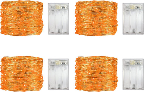 4 Pack Battery Operated Dewdrop Led Lights,Indoor Mini Fairy Lights With Timer Function,For Wedding Home Parties Christmas Holiday Decoration,6 Ho...