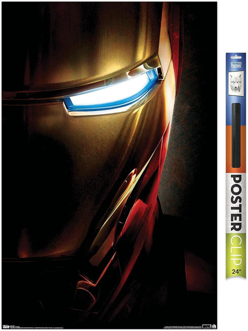 Trends International Marvel Iron Man - One Sheet Wall Poster, 22.375" x 34", Premium Poster & Clip Bundle...