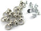 RuiLing 30pcs 8x6mm Screwback Round Head Rivet with Pull Ring Metal Handmade DIY Accessory Nail Heads Stud Leather Craft Screw Rivets Silver...