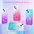 Ruky for iPhone 15 Case, with Screen Protector Glitter Sparkle Flowing Quicksand Waterfall Flexible Soft TPU Protective Women Girls Phone Case for...
