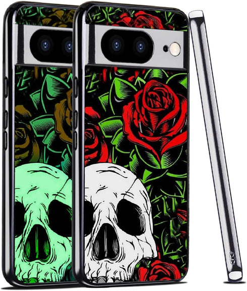 Google Pixel 8 Case, Slim Fit Glow in The Dark Luminous Hybrid Hard PC Soft TPU Bumper Shockproof Drop Protective Phone Cover for Men Women Boys,R...
