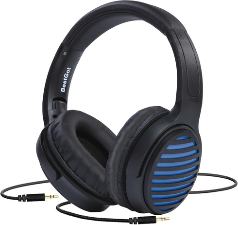 772D Headphones Wired, Over-Ear Headphones Foldable Corded Stereo 3.5mm Headset for Smartphones Chromebook Laptop Computer PC Tablets Travel (Blac...