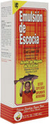 EMULSION DE ESCOCIA Cod Liver Oil Liquid, Strawberry-Banana Flavor, Fish Oil Liquid with Vitamins A, D, E & B1 for Kids & Adults, Immune & Bone He...