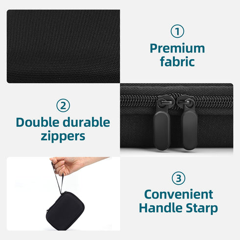 HESTECH Hard Travel Camera Case for Canon PowerShot G7 X Mark II/G7X Mark III, 4K Digital Camera Bag with Zipped Mesh Pocket for Charger, USB Cabl...
