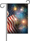 ALAZA Duble Sided Celebrate Patriotic Independence Fireworks USA Memorial Day Fourth of July Celebration Polyester Garden Flag Banner 12 x 18 Inch...