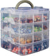 DND Dice Storage Box with Removable Dividers Polyhedral Dice Plastic Organizer Holding Up To 1200 Dices Craft Bead Compartment Container for Sewin...