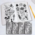 FINGERINSPIRE 4 Pcs Magic Theme Metal Stencils Template, Stainless Steel Drawing Painting Stencils for Card Making Scrapbooking DIY Etched Dies Ha...