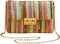 QWINEE Stripe Pattern Bag Crossbody Bag Shoulder Bag Square Bag Shopping Work Handbags Ladies Shoulder Totes Bag...