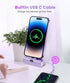 Mini Portable Charger for iPhone 15/14 Pro Max Builtin USB C Cable Power Bank Battery Pack Digital Display for iPhone/Samsung Galaxy Z Flip5/4/And...