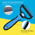 Double Sided Undercoat Rake Brush for Long Haired Dogs & Cats, Shedding and Dematting Tool for Grooming Extra Wide Blue Large...