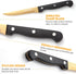 KITWARE Gold Steak Knives Set of 6 pcs with Gift Box, 4.5 inch Stainless Steel Steak sets, Serrated Edge Metal Knife Sets for Dinner Table, Knife ...