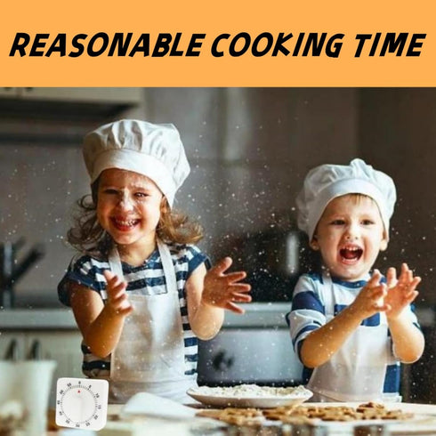No Battery 60 Minute Mechanical Kitchen Learning Timer with Loud Alarm and Visual Cooking Timer Clock Ideal for Cooking Baking Kitchen Face Mask T...